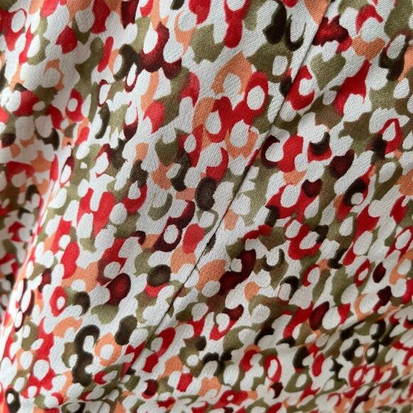 Funky Vintage GIANNI Abstract Blouse – 90s Rayon Sheer Made in USA – Sz 10 M/L - Picture 11 of 12